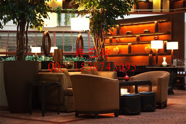 高档咖啡厅家具皮质扶手沙发椅配餐桌2+1组合d-11911