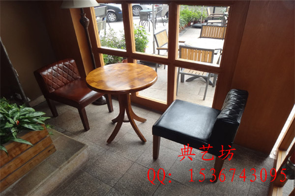 厂家直销港式茶餐厅桌椅，水曲柳实木餐桌配2椅子CCTZ-1213