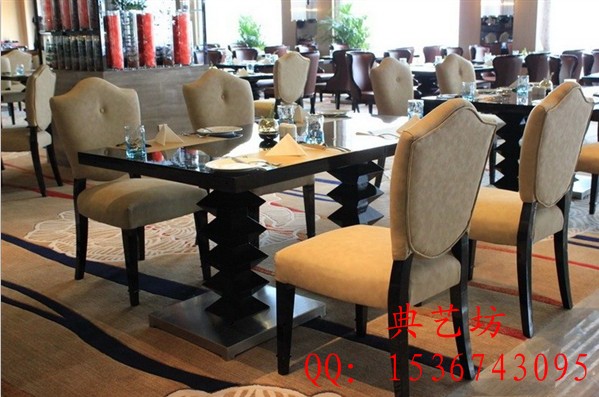 定制款深圳西餐厅桌椅，实木餐桌JDZ-14