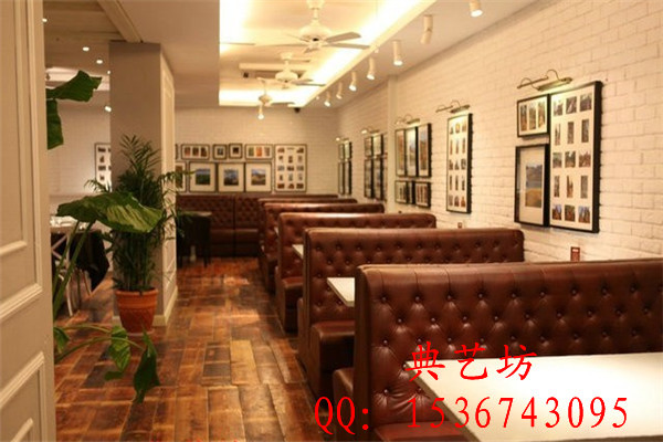 厂家促销港式茶餐厅餐桌卡座套装d-1199