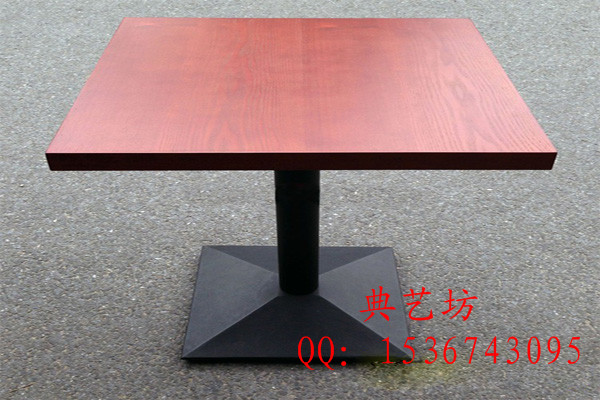 畅销款现代咖啡厅餐桌，铸铁脚桌子，实木餐台KFZ-1219