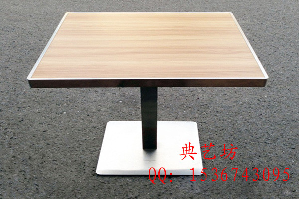 厂家订制休闲咖啡厅餐桌，不锈钢脚桌子KFZ-1218