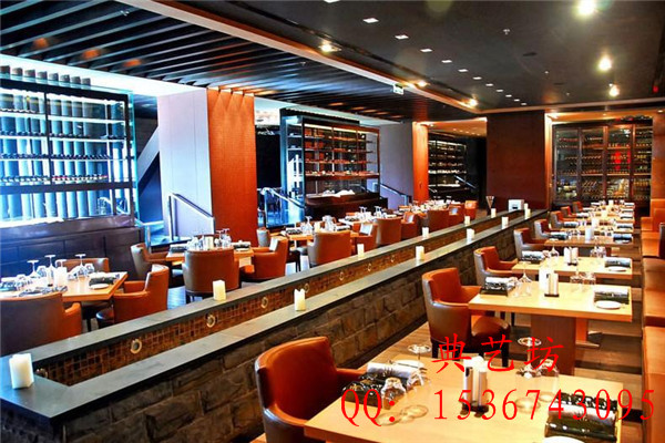 定制深圳西餐厅桌椅，实木餐桌配休闲椅CTZ-22