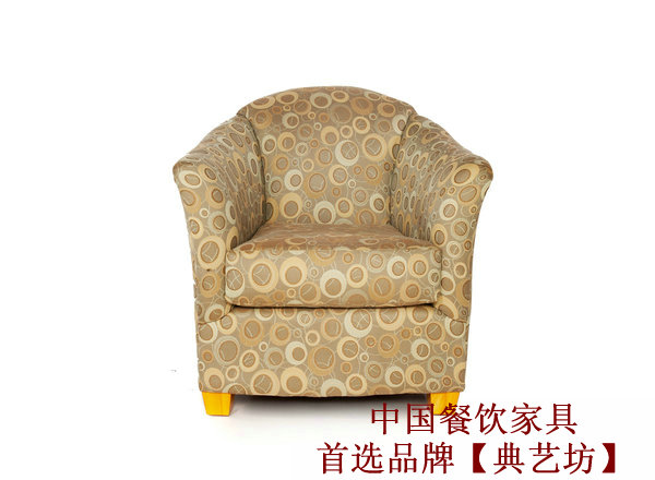 定制款深圳西餐厅卡座沙发，布艺咖啡厅沙发椅KFTS-11