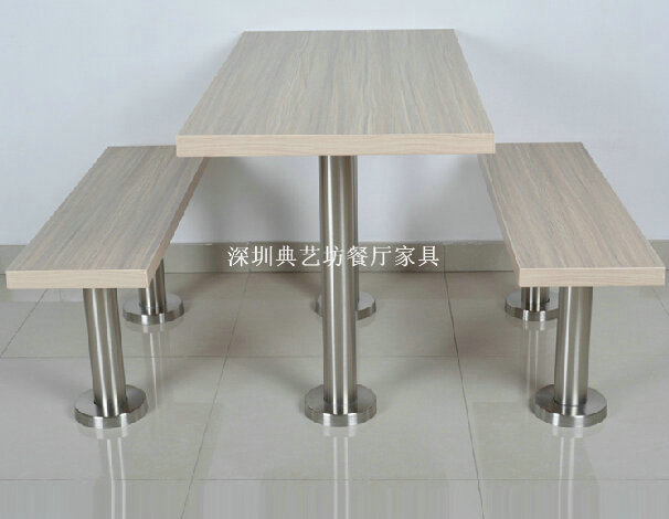 来样定制快餐厅固定地面式餐桌餐椅组合d-166