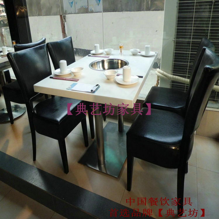 特价促销 深圳火锅店桌椅，大理石火锅餐桌，电磁炉桌子价格JBY-03