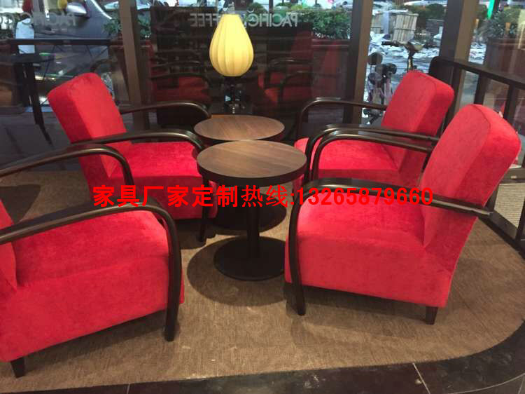 2016新款深圳西餐厅桌椅，咖啡厅布艺沙发椅JDS-01