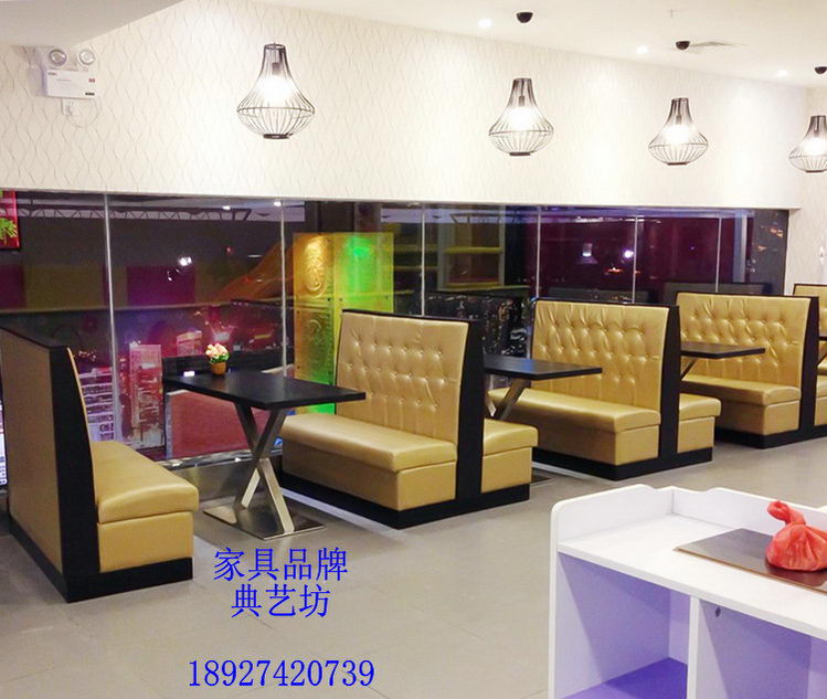 深圳沙发厂咖啡厅卡座沙发 